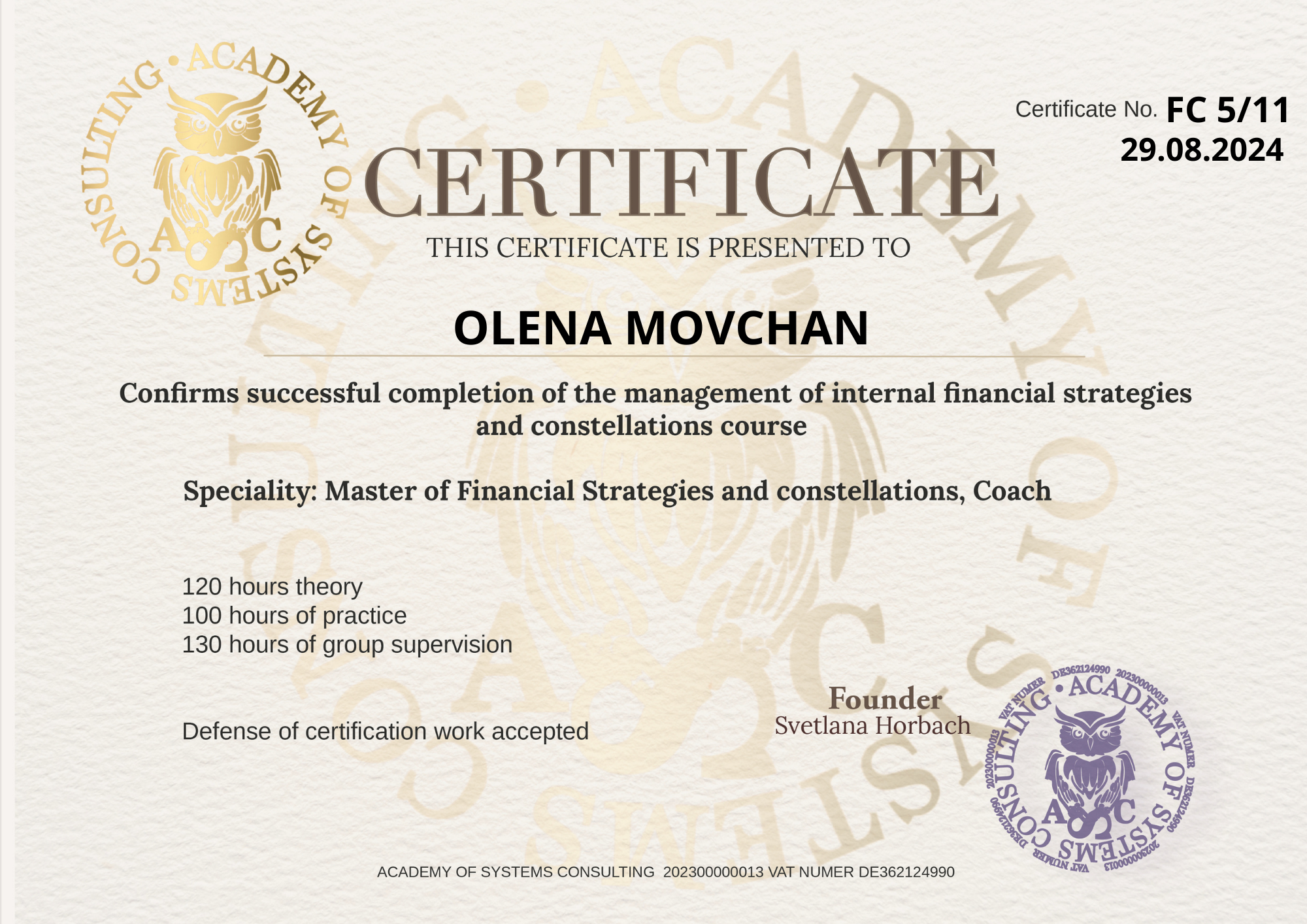 OLENA MOVCHAN